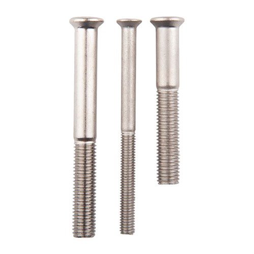 Nickel-plated screws for Remington 700 provide a sleek look, added length for bedding flexibility, and Allen head sockets for consistent torque settings.