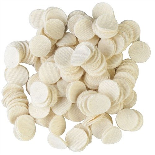 Extra tough 100% cotton patches with a fleeced side for absorbency and a heavy woven twill side for scrubbing, ideal for thorough cleaning of firearms.