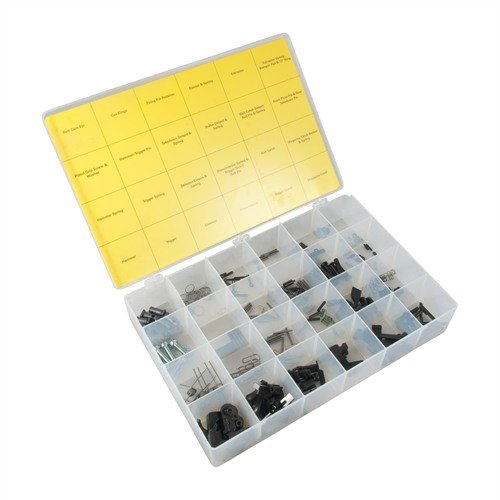 Kompletní sada malých dílů pro AR-15, ideální pro arméry a gunsmithy, zajišťuje, že máte vždy potřebné náhradní díly pro opravy a stavby.