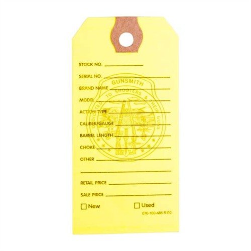 Gun Price Tags save time and prevent pricing errors with 11 pre-printed headings, color-coded options, and durable card stock for easy identification.