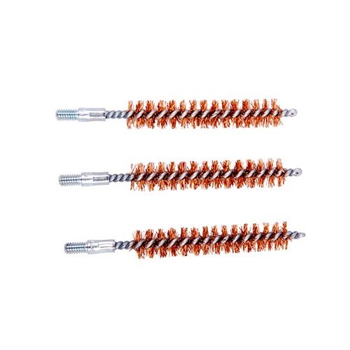 DOUBLE-TUFF™ BORE BRUSH features extra-thick phosphor bronze bristles for tough scrubbing, effectively removing stubborn fouling in firearms without scratching.