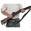 Premium U.S. made leather sling with heavy hooks, stitched keepers, and numbered settings for precise adjustments, enhancing shooting stability and performance.