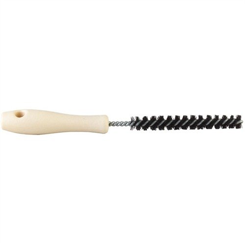 UNIVERSAL BOLT BRUSH with hard nylon bristles effectively cleans dirt and grime from bolt action rifle bolt bodies, fitting various Mauser-style rifles.