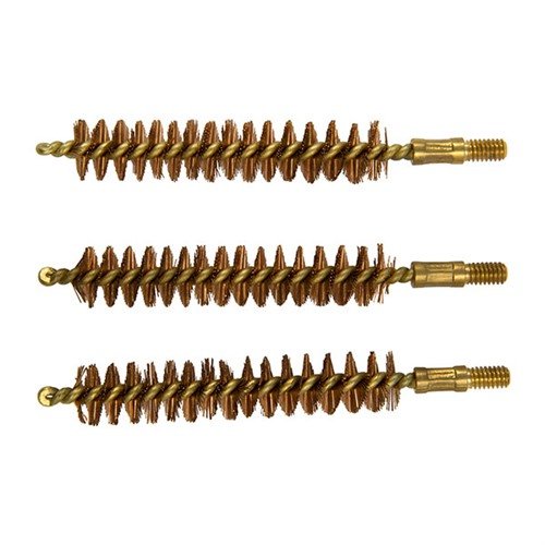 Special Line Brass Core Rifle Bore Brushes feature a no-scratch shank and durable phosphor bronze bristles for effective, safe cleaning of your prized firearm.