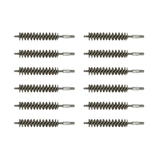 Tough stainless steel bore brushes in bulk for aggressive cleaning of leaded and fouled bores, designed for convenience and cost-effectiveness.