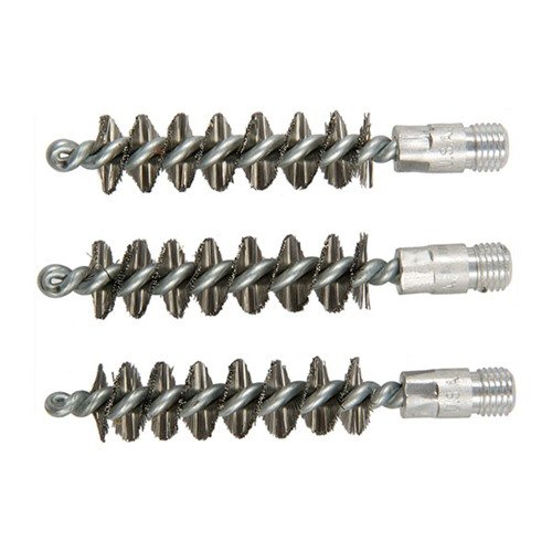 BROWNELLS STANDARD LINE .410 Bore Shotgun Bore Brushes offer aggressive cleaning with stainless steel bristles, packed in bulk for convenience and cost-effectiveness.