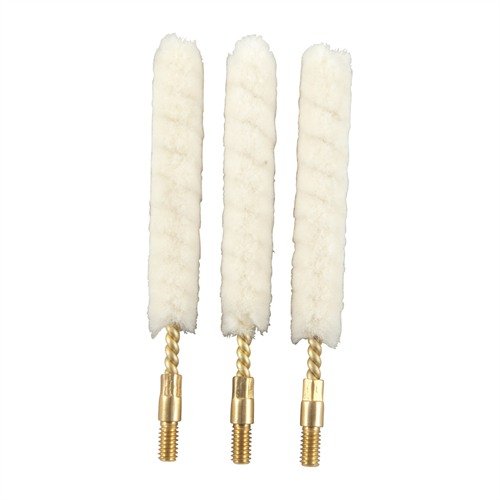 Wool Bore Mops by Brownells are perfect for gun cleaning, holding ample bore cleaner, conforming to rifling, and featuring a non-scratch brass shank.