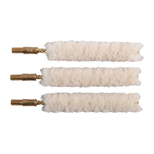 Wool Bore Mops from Brownells offer superior cleaning with virgin wool that holds ample bore cleaner, conforming to rifling grooves without scratching.