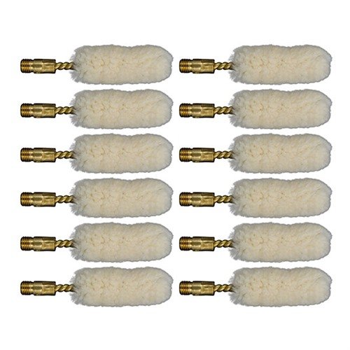 Wool Bore Mops offer superior cleaning with virgin wool that holds more bore cleaner, conforming to rifling grooves while protecting your bore with a brass shank.