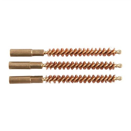 Special Line Dewey brushes thread directly onto rods, featuring durable phosphor bronze bristles and a scratch-free brass shank for effective barrel cleaning.