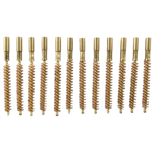 Special Line Dewey brushes easily thread onto rods, eliminating adapters, featuring durable phosphor bronze bristles and a scratch-free brass shank for effective cleaning.