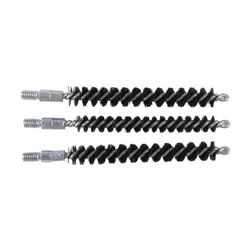 Nylon bore brushes with one-piece steel shanks, resistant to aggressive cleaners, ensuring no scratches and optimal cleaning for your rifle.