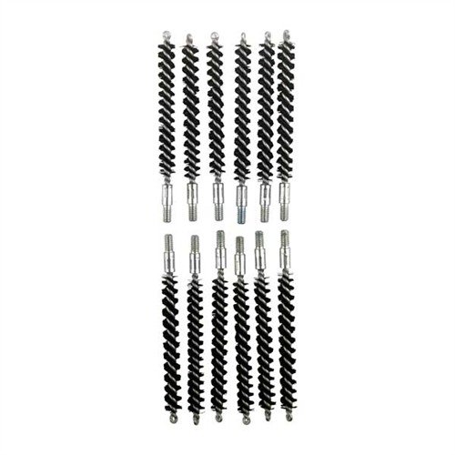 Nylon Rifle Bore Brushes by Brownells offer durable, solvent-resistant cleaning with a one-piece steel shank, ensuring accuracy and convenience in bulk.