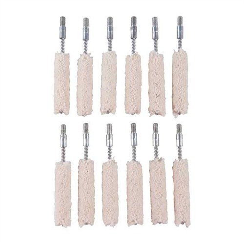 COTTON BORE MOPS absorb cleaning solvents effectively, provide natural scrubbing action to remove fouling, and are ideal for applying Moly Bore Paste or J-B® Compound.