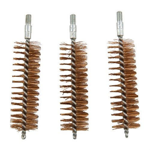 Rychle a bezpečně vyčistěte znečištěné komory s našimi bronzovými kartáči 20 gauge, odolnými vůči korozi, s závitem 8-32, 3 kusy v balení.