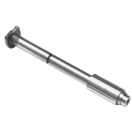 Dvoučinný vodicí rod 1911 z nerezové oceli zajišťuje hladký cyklus, zabraňuje zablokování pružiny a usnadňuje demontáž pro lepší výkon a spolehlivost.