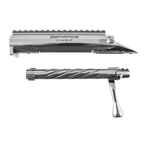 DEFIANCE MACHINE's DEVIANT 338 receiver features a robust 416 stainless steel action, enhanced extraction, and compatibility with Remington 700 stocks for superior performance.