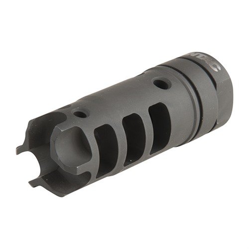 LANTAC Dragon Muzzle Brake enhances muzzle control, reduces felt recoil, and allows faster follow-up shots, made from durable carbon steel with a nitride finish.