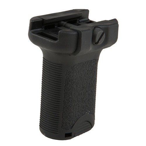 Polymer Picatinny BCMGUNFIGHTER Short Vertical Grip improves weapon control, installs easily, won't snag, and features a storage compartment for accessories.