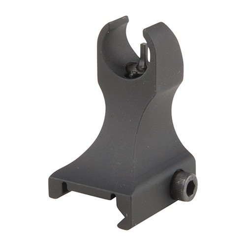 Rugged machined aluminum sights for AR-15s fit Picatinny rails, featuring a durable one-piece design, elevation-adjustable A2 front post, and rapid target acquisition.
