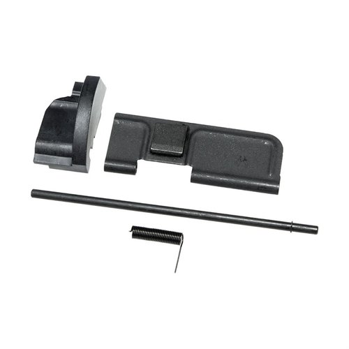 Upgrade your 9mm or .22LR build with CMMG's Ejection Port Cover Kit featuring a steel cover and polymer gas deflector to minimize back blast and keep gas away.