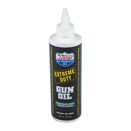 Lucas Extreme Duty Gun Oil ensures superior protection against rust, wear, and fouling in high heat firearms, offering easy clean-up and long-term storage.