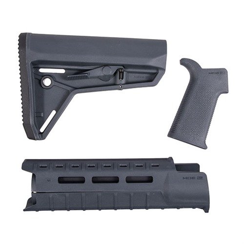 Upgrade your AR-15 with the Magpul MOE-SL furniture set, featuring a sleek stock, M-LOK hand guard, and ergonomic grip for optimal control and flexibility.