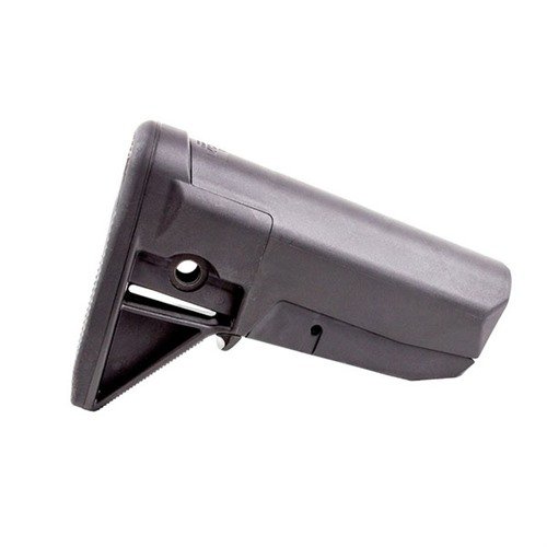 BCMGUNFIGHTER Stock is ultra-light, durable, and designed to prevent tangling, featuring a patent pending latch and ambidextrous QD swivel sockets.