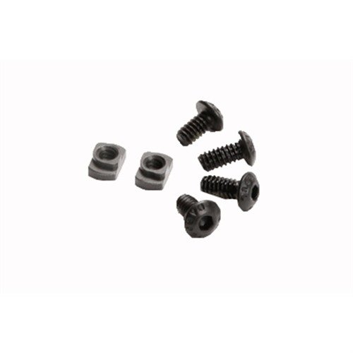 M-LOK T-Nut Replacement Set from MAGPUL offers durable 4140 Chromoly steel construction, two screw lengths for compatibility, and a secure fit with self-locking thread patch.