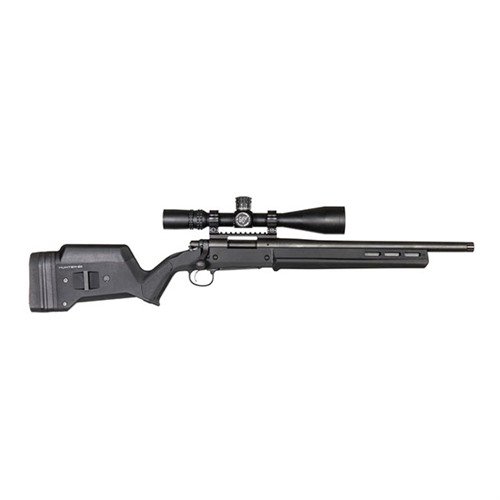 Magpul Rem 700 SA Hunter Stock offers adjustable length of pull and comb height, M-LOK compatibility, and a drop-in design for all Remington 700 Short Actions.