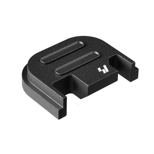 V2 Slide Plate for GLOCK® offers tool-less disassembly with a push-button design, enhanced durability from aircraft-grade aluminum, and customizable colors.