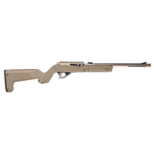 Magpul X-22 Backpacker stock for Ruger 10/22 Takedown offers durable polymer construction, ergonomic design, and integrated storage for up to 3 magazines.