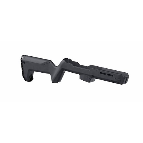 Magpul PC Carbine Backpacker Stock offers portability, M-LOK slots for accessories, storage for a magazine, and adjustable length-of-pull for ultimate convenience.