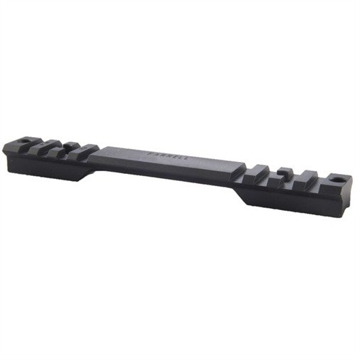 Precision CNC machined steel scope base for Remington 700, ensuring stability and accuracy with a bedding groove and self-centering Torx® screws.