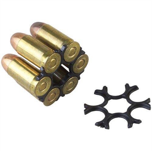 RIMZ Speedloader offers durable, flexible polymer clips for easy loading and unloading of .45 ACP cartridges in S&W revolvers, lasting 300-400+ rounds.