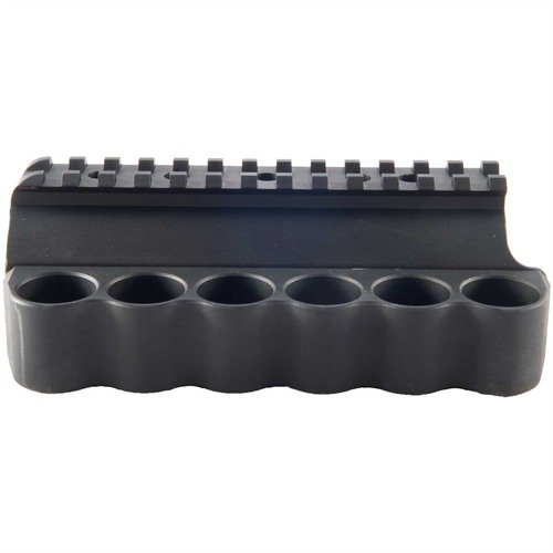 Rugged, lightweight aluminum holder for 12 gauge shotshells, securely mounts to Benelli M4/M1014 for fast tactical reloads and includes all installation hardware.