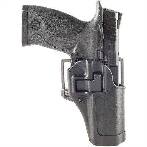 Blackhawk SERPA CQC Holster offers Level 2 retention, smooth draw, versatile fit for various platforms, and includes a belt loop and paddle for convenience.
