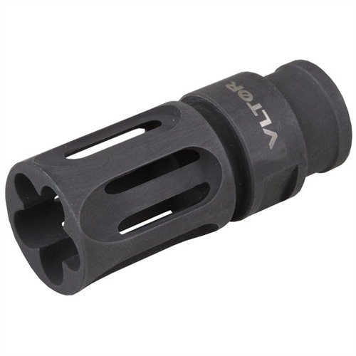 VLTOR VC-1 Flash Suppressor minimizes muzzle flash and jump, enhancing control and accuracy for .223/5.56mm AR-15/M16/M4 rifles, made from durable 4140 steel.