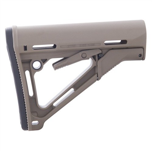 MAGPUL AR-15 CTR Stock offers a solid fit with friction locking, quick length adjustments, and durable nylon polymer, available in multiple colors for your tactical setup.