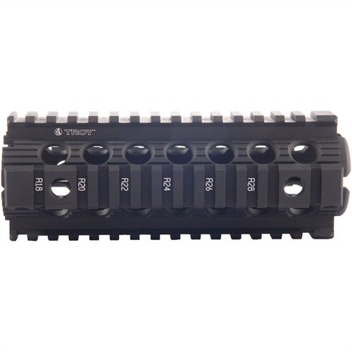 TROY's AR-15/M16 MRF-DI handguard offers easy drop-in installation, secure mounting for optics, and versatile sling swivel positions, all in a durable aluminum design.