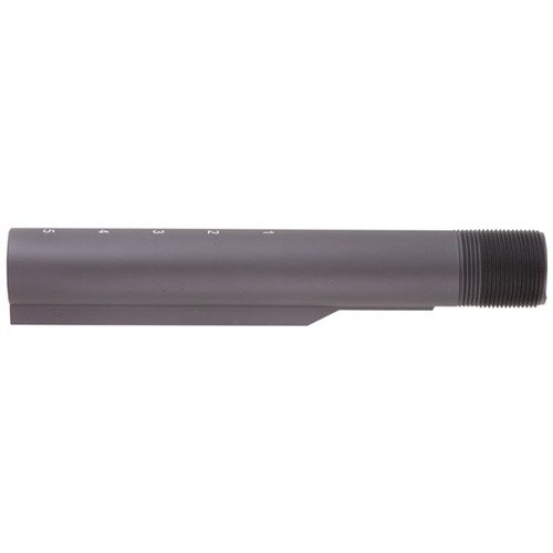 VLTOR's MIL-SPEC Buffer Tube ensures rattle-free mounting of collapsible buttstocks, features five notches for quick adjustments, and is precision machined for smooth operation.