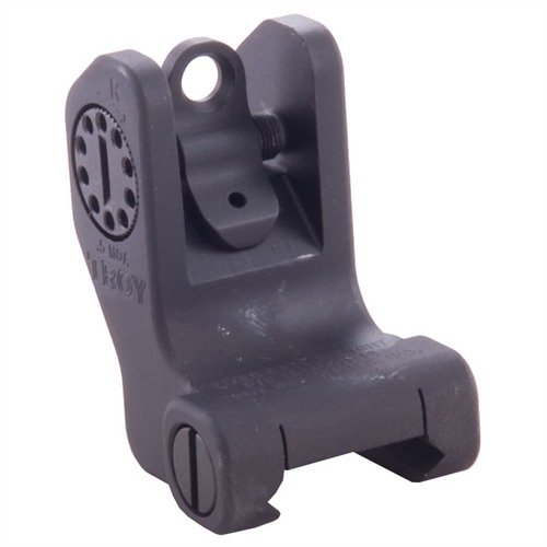 TROY AR-15 Tactical Battle Rear Sight offers instant deployment, rugged aluminum construction, easy windage adjustment, and compact design for enhanced accuracy.