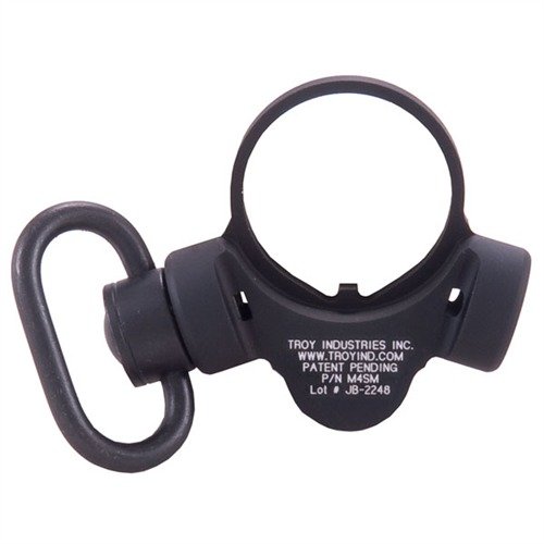 TROY INDUSTRIES AR-15/M16 End Plate Sling Mount offers secure, ambidextrous attachment, durable aluminum build, and 360° swivel for optimal functionality.