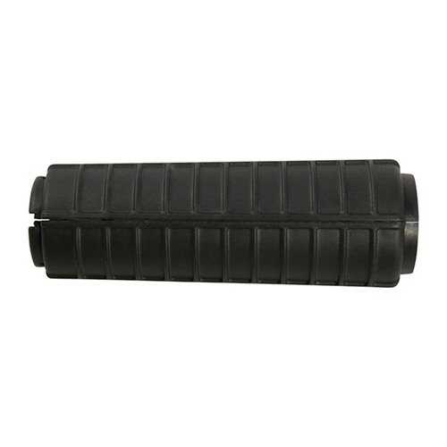 Rugged, drop-in replacement handguard made from fiberglass-reinforced polymer, featuring a heat shield, minimal bulk design, and authentic military look for AR-15/M16/M4.
