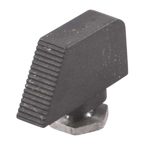 Warren Tactical's BLACK FRONT SIGHTS for Glock offer fast target acquisition, minimal glare with a serrated rear, and options for fiber optic & tritium.