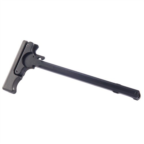 Tactical ambidextrous charging handle for fast weapon charging and jam clearance, featuring a 1