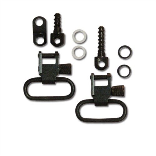 Grovtec GTSW27 swivel set features durable all-steel construction, ergonomic thumbscrew, and two locking swivels for secure attachment on Ruger carbines.