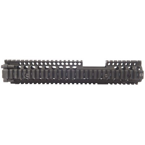 RIS II handguard offers SOCOM-approved, free-float design with full-length Picatinny rails, enabling easy M203 attachment and enhanced accessory options.