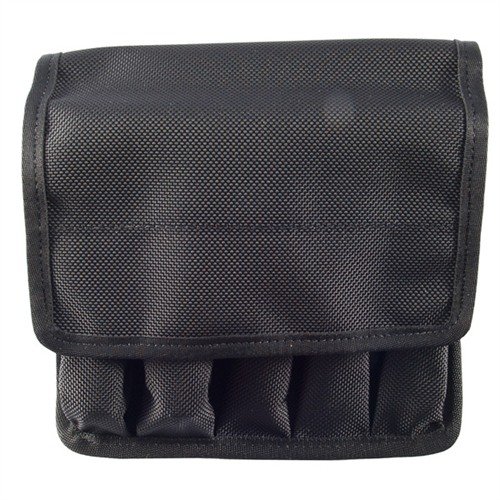 Durable Cordura nylon pouch positions magazines at a 90° angle for quick access, maximizing belt space and ensuring secure retention for various pistol types.