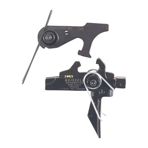 Geissele SD-E Trigger offers enhanced control and accuracy with a flat bow design, featuring a reliable 2-stage pull weight of 2.9 - 3.8 lbs for AR-15.
